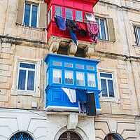 Buy canvas prints of Colourful Maltese balconies by Jason Wells