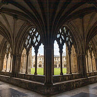 Buy canvas prints of Cloisters in Norwich Cathedral by Jason Wells