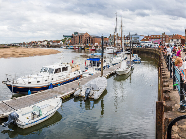 Wells next the Sea harbour panorama Picture Board by Jason Wells