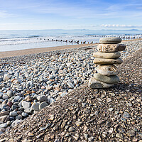Buy canvas prints of Rock stack at Barmouth by Jason Wells