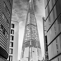 Buy canvas prints of The Shard in black and white by Jason Wells