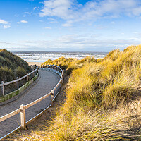 Buy canvas prints of Board walk to Formby beach by Jason Wells