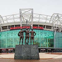 Buy canvas prints of United Trinity and Old Trafford panorama by Jason Wells