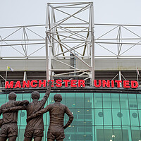 Buy canvas prints of United Trinity closeup at Old Trafford by Jason Wells