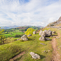 Buy canvas prints of Offas Dyke Path on the Clwydian Range by Jason Wells