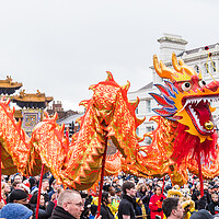 Buy canvas prints of Dragon dance in Liverpool by Jason Wells