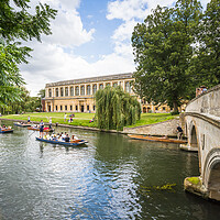 Buy canvas prints of Punts in front of Wren Library by Jason Wells
