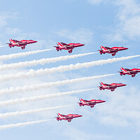Buy canvas prints of Red Arrows overflying Southport by Jason Wells