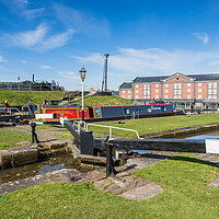 Buy canvas prints of Narrow boats in a lock by Jason Wells