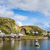 Buy canvas prints of Barmouth Harbour panorama by Jason Wells