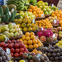 Vibrant fruit in Funchal market