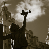 Buy canvas prints of Blitz memorial in Liverpool by Jason Wells