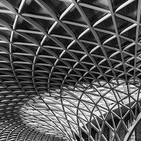 Buy canvas prints of Kings Cross station ceiling by Jason Wells