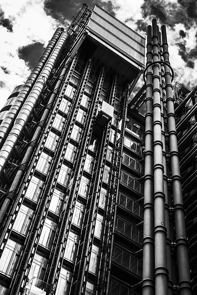 Lift shaft on Lloyds of London Picture Board by Jason Wells