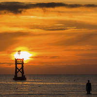 Buy canvas prints of  Winter sunset over the Iron Men by Jason Wells