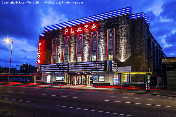 Plaza cinema in the blue hour Picture Board by Jason Wells
