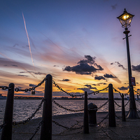 Buy canvas prints of Liverpool waterfront at dusk by Jason Wells
