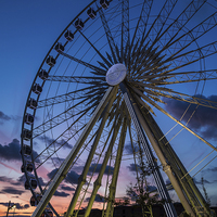 Buy canvas prints of  Liverpool wheel at twilight by Jason Wells