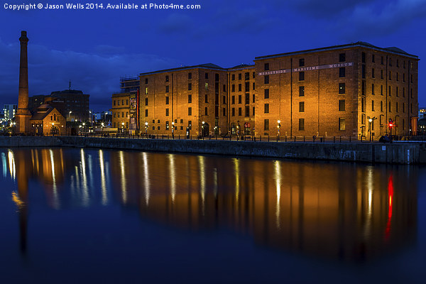  Albert Dock in the blue hour Picture Board by Jason Wells