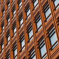 Buy canvas prints of Orange tower of offices in London by Jason Wells