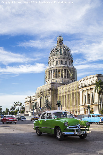  Classical car in front of the Capitol Picture Board by Jason Wells