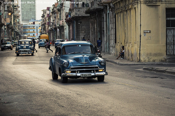  Dusk on the streets of Havana Picture Board by Jason Wells