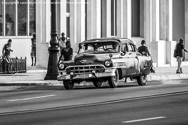  Classical car shugs along the Malecon Picture Board by Jason Wells