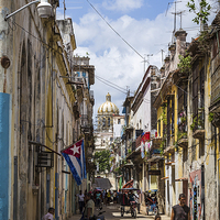 Buy canvas prints of  Street in Havana leading to the Capitol by Jason Wells