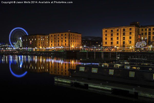  Salthouse Dock at night Picture Board by Jason Wells