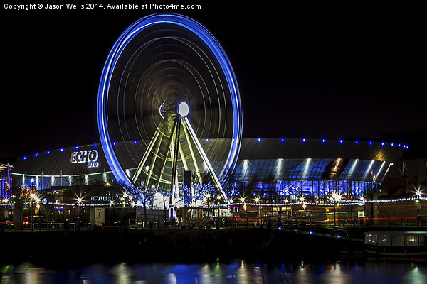  Ferris wheel in front of the Echo Arena Picture Board by Jason Wells