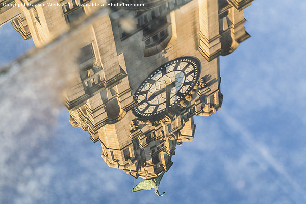  Reflection of the Liver Building Picture Board by Jason Wells