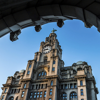 Buy canvas prints of  Framing the Royal Liver Building by Jason Wells
