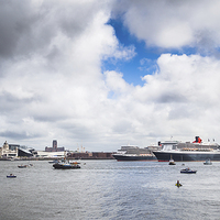 Buy canvas prints of  Three Queens in the Mersey by Jason Wells