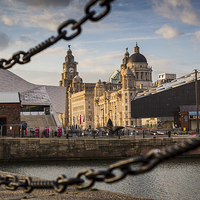 Buy canvas prints of  Pier Head in the golden hour by Jason Wells