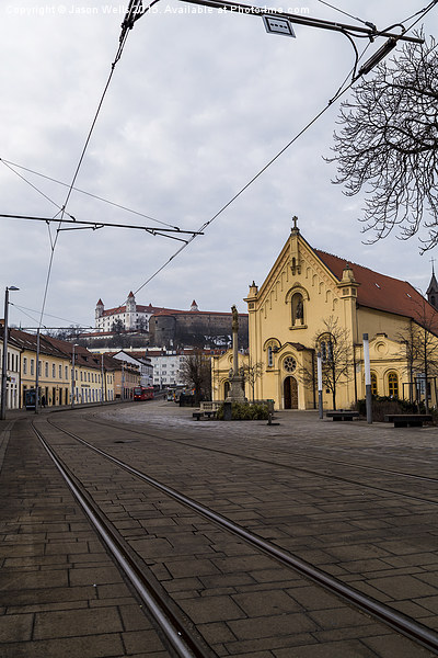 Tramline leading to Bratislava Castle Picture Board by Jason Wells