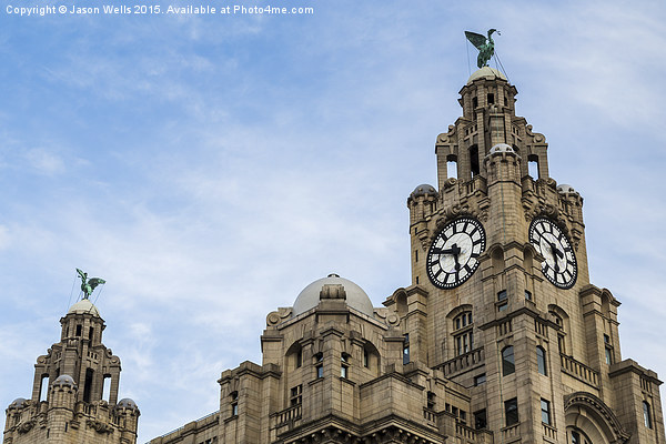 Top of the Royal Liver Building Picture Board by Jason Wells