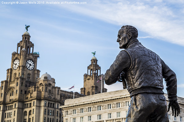 Captain Walker looks out to the Mersey Picture Board by Jason Wells