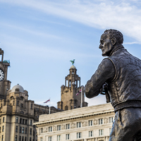 Buy canvas prints of  Captain Walker looks out to the Mersey by Jason Wells