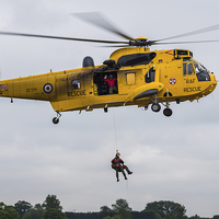 Buy canvas prints of Sea King search & rescue demonstration by Jason Wells