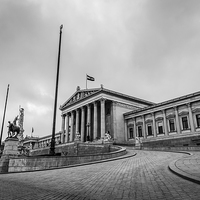 Buy canvas prints of Austrian Parliament Building in Vienna captured in by Jason Wells