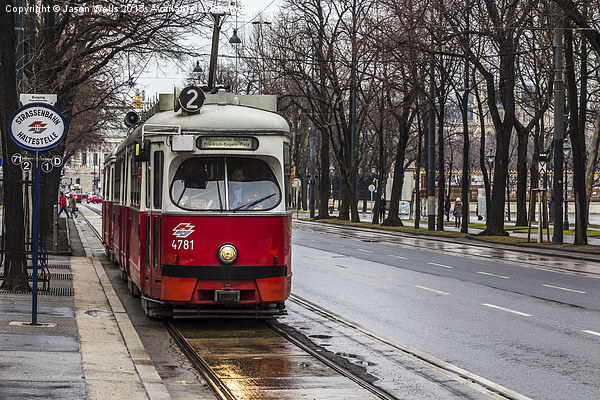 Old tram on the Ringstrasse line in the heart of  Picture Board by Jason Wells