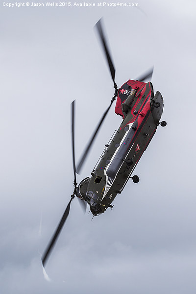 RAF Chinook pointing down Picture Board by Jason Wells