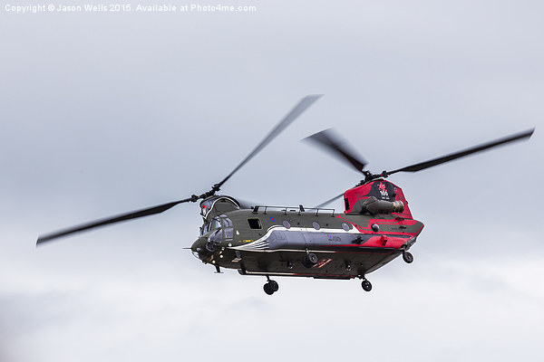 RAF Chinook in anniversary colours Picture Board by Jason Wells