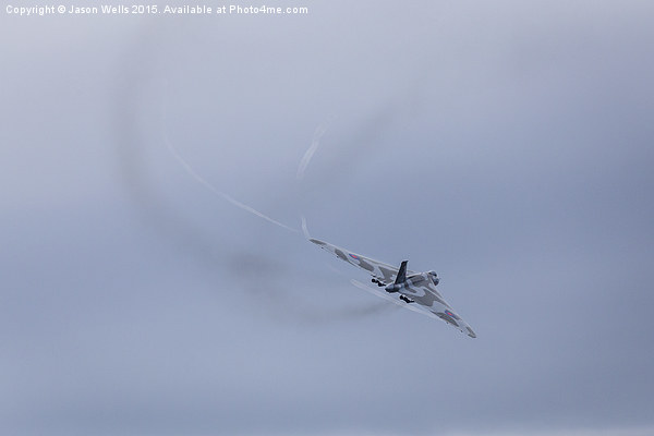 Smoky engines of the Avro Vulcan Picture Board by Jason Wells