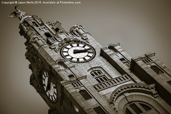Royal Liver Building - split tone Picture Board by Jason Wells
