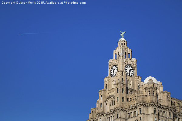 Royal Liver Building against a blue sky Picture Board by Jason Wells