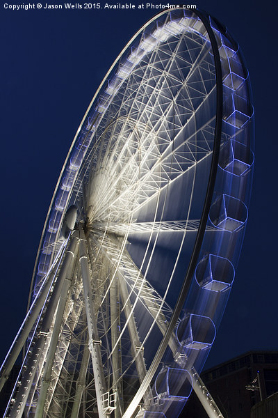 Portrait image of the Liverpool wheel Picture Board by Jason Wells
