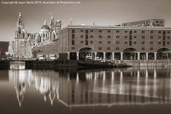 Reflections on the Albert Dock Picture Board by Jason Wells
