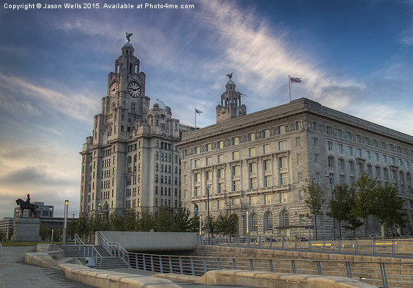 Cunard Building & the Royal Liver Building Picture Board by Jason Wells