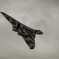 Buy canvas prints of Avro Vulcan in black & white by Jason Wells